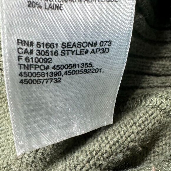 The North Face Sweater Mens Sz Medium Crew Neck Pullover sweatshirt Olive Green - Picture 5 of 7